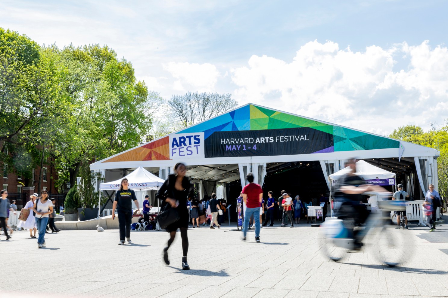 The Science Center Plaza Tent at Arts Fest 2025 at Harvard University.