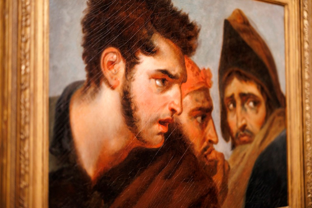 After Antoine-Jean Gros, French (Paris 1771 - 1835 Meudon), Three Male Heads from the Capitulation of Madrid, December 4, 1808, after 1810, Oil on canvas.