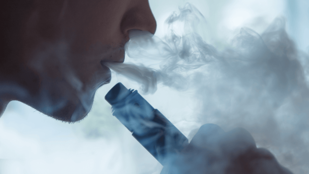 a person vaping