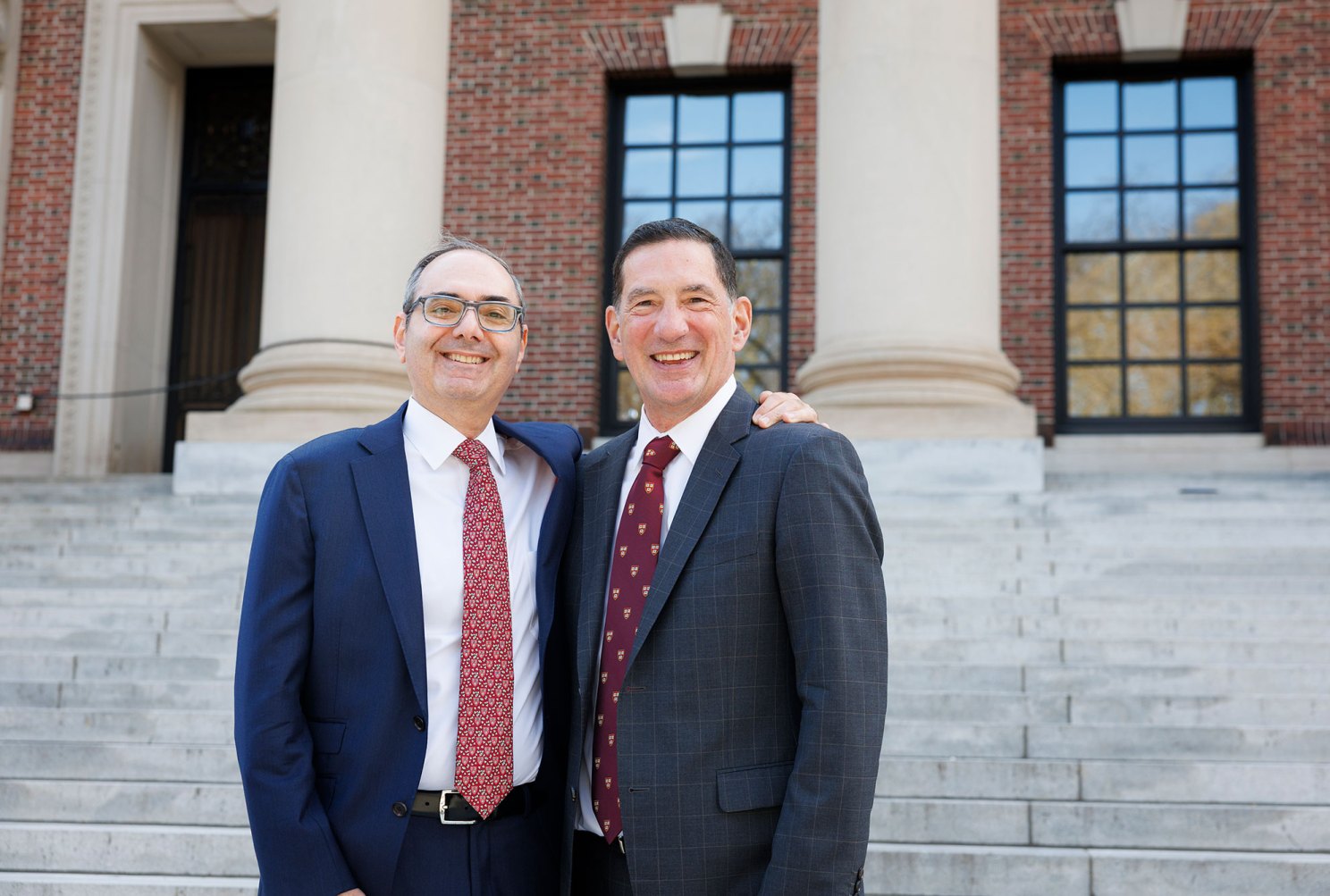 David Battat ’91 (left) and William Makris, Ed.M. ’00 